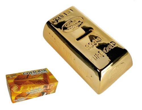 Gold Bar Dagobert Ceramic Piggy Bank Money Bank | Desertcart Fiji
