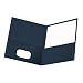 Oxford Twin-Pocket Folders, Textured Paper, Letter Size, Dark Blue, Holds 100 Sheets, Box of 25 (57538EE) primary