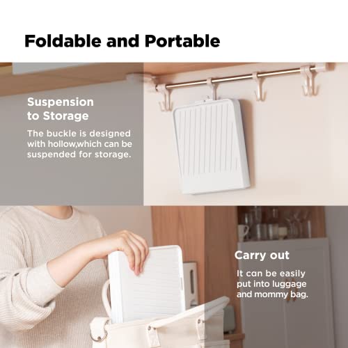 YOTIME Baby Bottle Drying Rack with Drainer, Foldable & Space Saving Drying Rack for Baby
