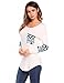 SummerRio Women's Long Sleeve Graphic Print Patchwork Casual T-Shirt With Pocket
