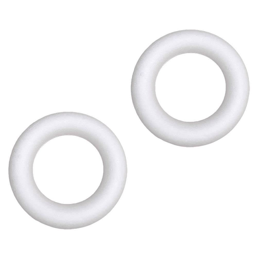 Open Heart Foam Ring 2pcs Craft Foam Wreath Foam Ring for DIY Arts and Crafts Flower Arrangement Supplies Wedding Decoration 21. 7 * 4. 4cm Wreath