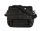 Messenger Diaper Bag for Men - Multifunctional Diaper Shoulder Bag - Diaper Bag for Dad's - By Mission Critical - Black