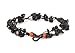 Mary Grace Design MGD, Black Onyx Color Bead Anklet. Beautiful 26 Centimeters Handmade Stone Anklet Made from wax cord. Fashion Jewelry for Women, Teens and Girls., JB-0116A