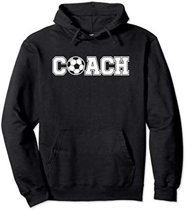 Unisex Soccer Coach Hoodie Sports Coaching Staff Head Coach Hoodie Large Black