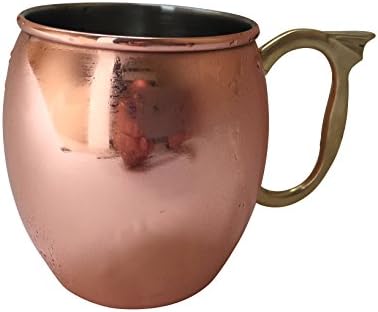 Moscow Mule Copper Mugs from Love Artisans. This Mug is Designed to Keep Drinks Chilled. Makes a Classy Gift. 16 oz, Stainless Steel Lining to Reduce Reactivity.