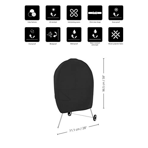 Amazon Basics Charcoal Kettle Grill Barbecue Cover, Black Pricepulse