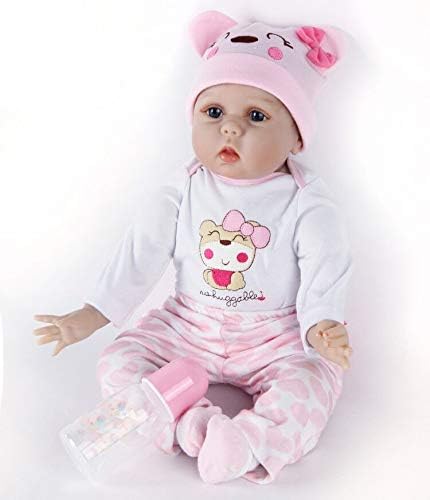 ZIYIUI 22 inch 55cm Reborn Baby Dolls Realistic Baby Doll with Soft Cotton Body That Look Real Lifelike Preemie Baby Dolls Soft Baby Toys for Kids - Image 5