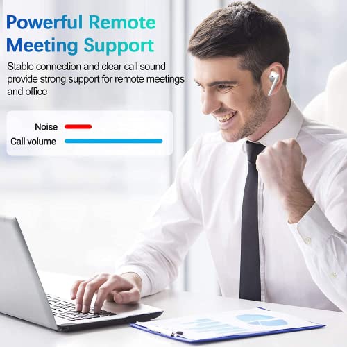 Écouteurs Bluetooth 5.0, Casque sans Fil,Écouteurs sans Fil, Microphone intégré et étui de Chargement, réduction de Bruit stéréo 3D HD pour Casques Apple Airpods/Android/iPhone