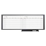 Quartet Prestige Workstation 2 Month Calendar, 36 x 13 Inches, Graphite (CCP31)