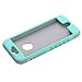 iPhone 6S Plus Case, Pandawell 3-piece Shock Absorbing Hybrid Defender Armor Rubber Case Cover for Apple iPhone 6S Plus/iPhone 6 Plus 5.5 with Screen Protector (Mint Green/Grey)