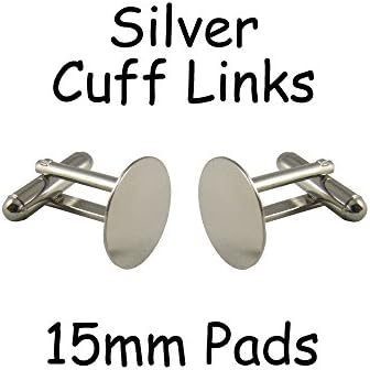 Cuff Links Blanks - 2 (1 pair) - 15mm Glue Pads