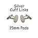 Cuff Links Blanks - 50 (25 pairs) - 15mm Glue Pads