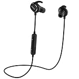Bluetooth Headphones, QY19 Sweatproof V4.1 Wireless Bluetooth Earbuds Sport In-Ear Noise Cancelling Headphones for Running with Microphone Hands-Free Calls, Lightweight APT-X Stereo Earphones (Black)