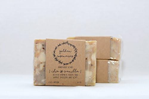 Chia and Vanilla All-Natural Organic Handmade Soap Bar 4oz