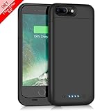 iPhone 7 Plus Battery Case 7000mAh Capacity Extended Battery Power Charger for iPhone 7Plus (5.5inch) 4 LED Indication Ultra Slim Portable Charging Cover - Black