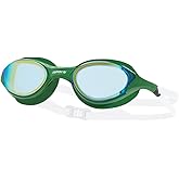 Sporti Mirrored Swim Goggles Adult Women Men, Max Vision for Training & Racing, Anti-Fog, UV Protection Swimming Goggles