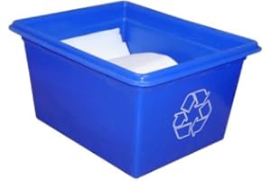 Fellowes Office Recycling Blue Box, 4 gallons/15.14 L, 12.25” x 8” x 15.25”H 04750