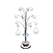 HOHIYA Ornament Tree Display Stand Rotating Holder Hanger 16.75 Inch Wire Hook Hanging Metal for Christmas Swarovski Crystal 2025 Glass Decorations Gift Taiwan Made Silver