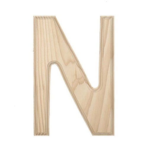 6" Blank Unfinished Wooden Letter N