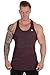 YoungLA Stringer Tank Tops for Men | Workout Muscle Y Back | Gym Bodybuilding Clothing | 302 Navy Red Medium