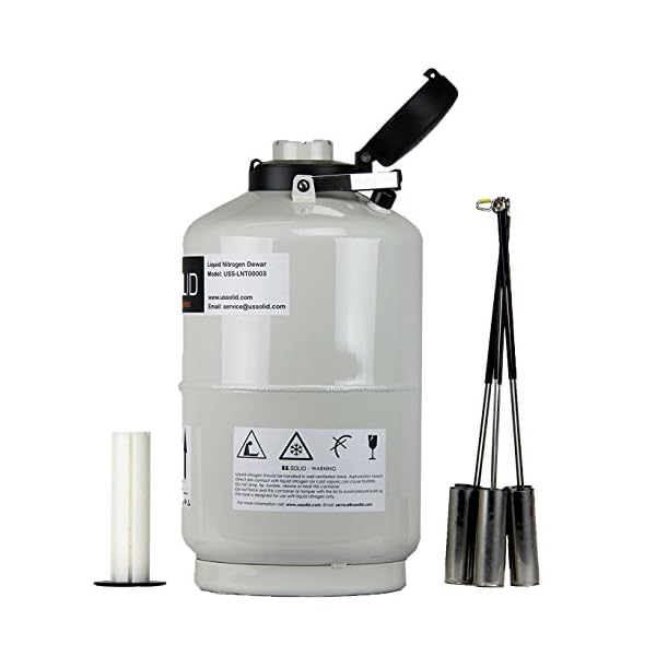 US SOLID Liquid Nitrogen Dewar 10L Cryogenic Container Liquid Nitrogen