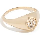 Kalan by Suzanne Kalan Women's 14k Mixed Diamond Circle Signet Ring