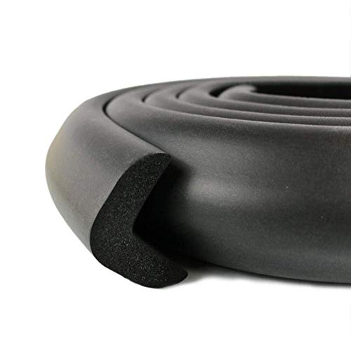 NEW Furniture Edge and Corner Guards | 16.2ft Protective Foam Cushion | 15ft Bumper 4 Adhesive Childsafe Corners | Baby Child Proofing Foam Set and Safe for Table, Fireplace, Countertop | Black