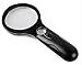 DR Magnum Magnifying Glass, 3X 45X Magnification Power, Magnifying Glass with Light LED, Handheld Magnifying Glasses with Light for Close Work, Black Magnifying Glass for Reading with 3X LED Lights