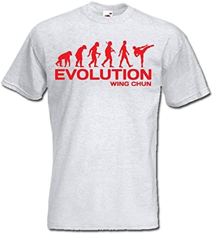 Ape to man Evolution of WING CHUN, Ving Tsun, Chinese martial arts, funny mens womens T-Shirt