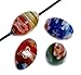 Housweety 50 Mixed Millefiori Glass Lampwork Oval Spacer Bead