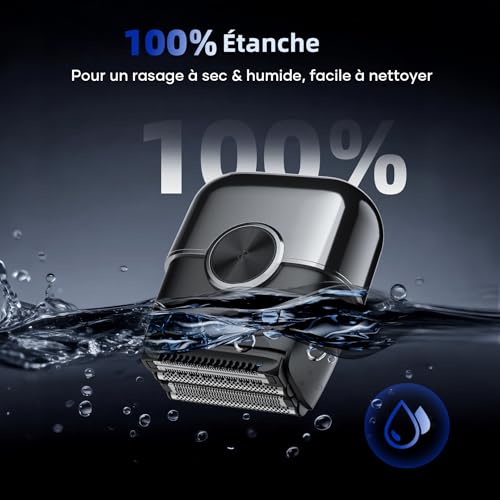 kensen Electric Shaver Wet & Dry Beard Trimmer Men's 4D Beard Razor 120 Min Use Foil Razor Wireless 100% Waterproof Mini Portable Electric Shaver Great for Travel