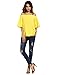 Romwe Womens Off The Shoulder Ruffle Half Sleeve Blouse Yellow L