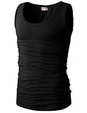 H2H Mens Casual Slim Fit Basic Designed Lightweight Sleeveless Round Neck Tank Tops