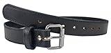 The Ultimate Steel Core Gun Belt | Concealed Carry CCW Leather Gun Belt With Steel Insert | Made in the USA | The Toughest 1 1/2 inch Premium Heavy Duty Leather Gun Belt | Black 38