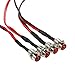 4 Pcs LED Indicator Pilot Dash Light,12V 8mm Aluminum Pilot Lights for Speedometer Odometer Tachometer (Color : Red)