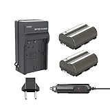 Bonacell 2 Pack Replacement Canon BP-511 2200mAh Battery and Charger Kit for Canon EOS 5D, 50D, 40D, 20D, 30D, 10D, Digital Rebel 1D, D60, 300D, D30, Kiss Powershot G5, Pro 1, G2, G3, G6, G1, Pro90