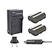 Bonacell 2 Pack Replacement Canon BP-511 2200mAh Battery and Charger Kit for Canon EOS 5D, 50D, 40D, 20D, 30D, 10D, Digital Rebel 1D, D60, 300D, D30, Kiss Powershot G5, Pro 1, G2, G3, G6, G1, Pro90
