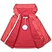 Arshiner Little Kid Waterproof Hooded Coat Jacket Outwear Raincoat,Red,Size 120