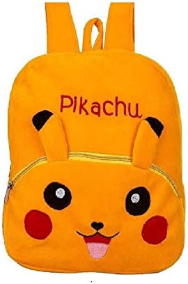 O Teddy Kid's Fabric (Minnie) Cartoon Toy Soft Plush Multicolour Backpack (Pikachu)