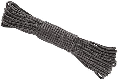 Sweetfun Survival Cord 550 Pounds Parachute Nylon Rope Cordage 100 Feet Long Gray