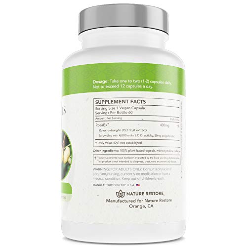 S.O.D. Superoxide Dismutase Supplement, 4,000 IU SODLike Activity, Vegan, 60 Capsules, NonGMO