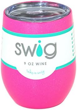Occasionally Made Swig Wine Cup (Hot Pink Sparkle)