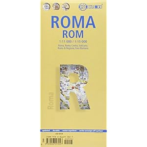 Laminated Rome City Streets Map by Borch (English, Spanish, French, Italian and German Edition)
