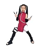 Kid Size Dazcos for Boruto: the Movie for Uchiha Sarada Anime Cosplay Costume (Medium