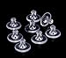 100 Pack Earring Backs Clear Rubber Bullet Clutch Ear Locking with Pad (100PCS/50Pairs)