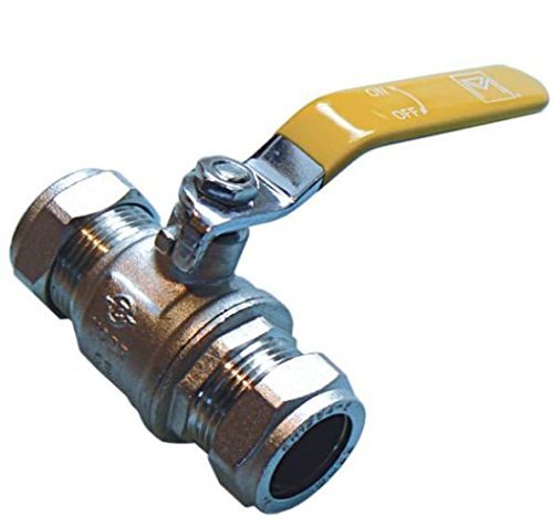15mm Lever Ball Valve - Yellow Handle