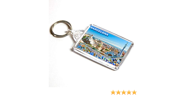 AWS Llavero Barcelona España Souvenir Barcelona Spain Key Ring de PVC