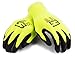 Better Grip Ultra-Thin BGSL1-9 Nylon Sandy Latex Coated Work Gloves, 4 Pairs/ Pack (Large, Hi-Vis Lime)