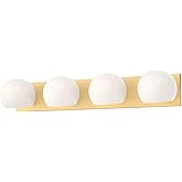 Alora Mood Willow 31-in Brushed Gold/Opal Matte Glass 4 Lights Vanity