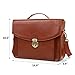 ECOSUSI Vintage Faux Leather Messenger Bag School Shoulder Bag for 13.3-14inch Laptop Business Briefcase, Brown